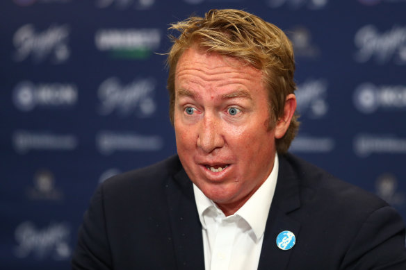Roosters coach Trent Robinson has been grounded by COVID.