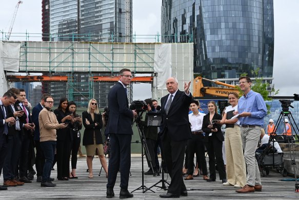 Premier Dominic Perrottet and former prime minister Paul Keating praised the Barangaroo development as a winner.