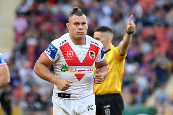 Tyrell Fuimaono copped a five-week ban for the hip-drop tackle.