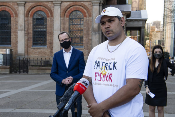 Keenan Mundine said he fears for his brother. Speaking in front of Greens MP David Shoebridge.