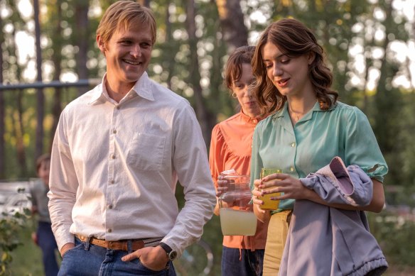 Wyatt Russell, Chloe Pirrie and Daisy Edgar-Jones in Under The Banner of Heaven.