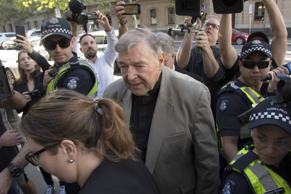 Pell at the County Court of Victoria in 2019.