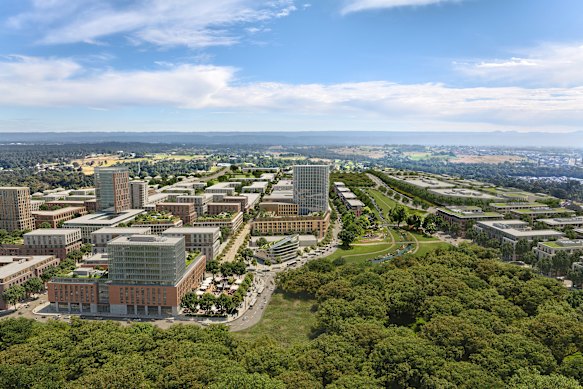 The rezoning plan for Orchard Hills proposes a new town centre around the metro station and buildings of up to 25 storeys.