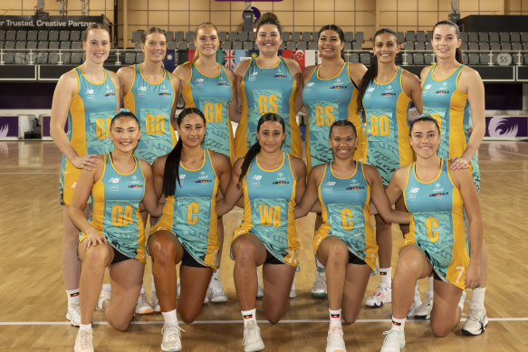 Netball’s inaugural First Nations Black Swans team.