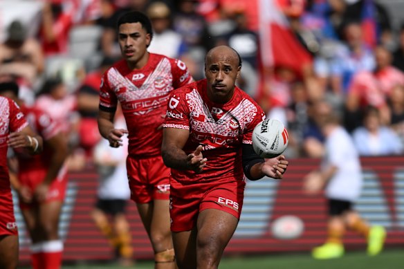 Felise Kaufusi in action for Tonga in last year’s Pacific Championships final against Australia.