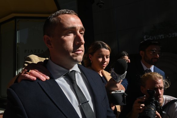 NSW Police Officer Ryan Barlow has been found guilty of assault after knocking an Aboriginal teenager unconscious with a leg sweep.