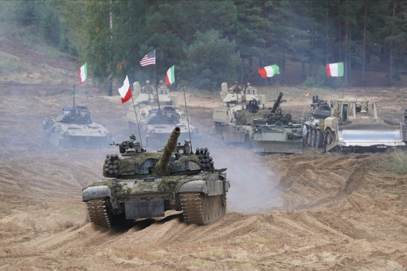 NATO military exercises in Latvia in September, 2021. 