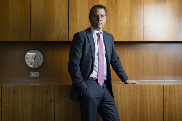 NSW Minister for Health, Ryan Park, in his office in Parliament House.