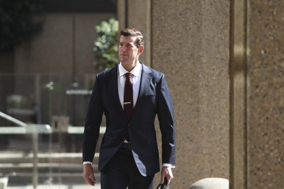 Ben Roberts-Smith outside the Federal Court in Sydney last month.