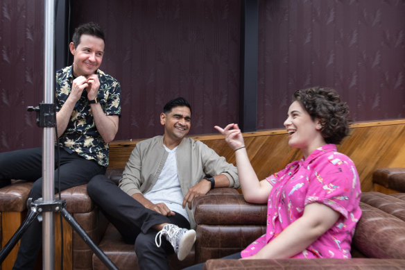 Did you hear the one about comedians actually getting a festival? Nath Valvo, Dilruk Jayasinha and Jude Perl enjoy the launch.