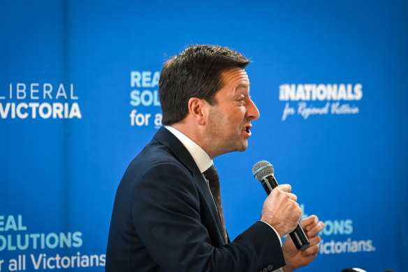 Matthew Guy at the 100 Days to Change the Government State Campaign Lunch on Friday.