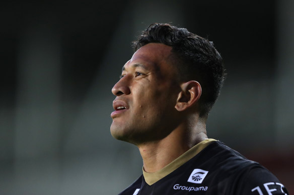 Test return: Israel Folau was sacked by Rugby Australia in 2019 but will return to Test rugby this weekend.