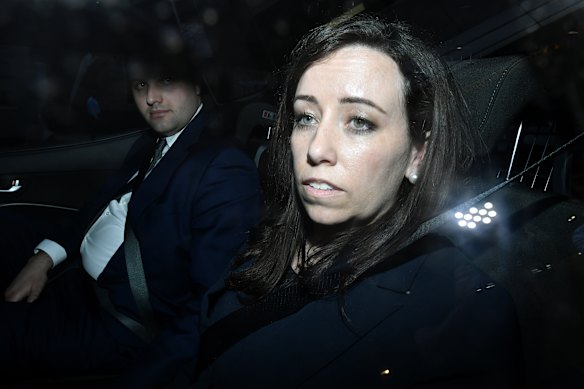 Kaila Murnain leaves the NSW ICAC inquiry into allegations concerning political donations.