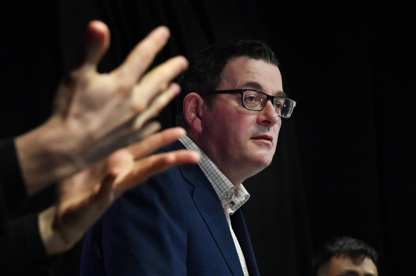 Grim tidings: Premier Daniel Andrews announces yet another record increase in the number of coronavirus cases in Victoria.