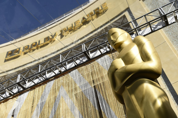 The Dolby Theatre in LA is already being prepped for Monday’s 94th annual Academy Awards. 
