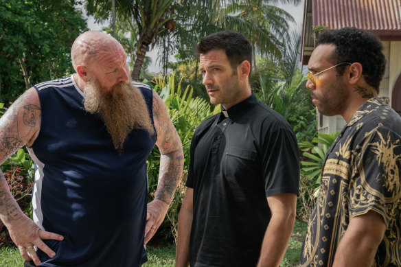 Eddie Baroo, Donnell and Lasarus Ratuere in Irreverent.