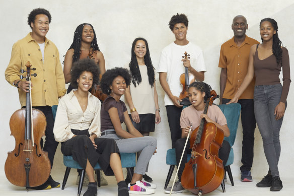 The Kanneh-Mason siblings with their parents; the family members will perform in Australia in August.