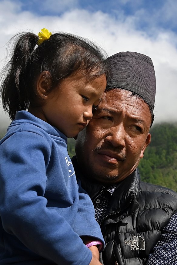 Maywan Tamang says his granddaughter Sonam doesn’t yet know her father was killed in the flooding.