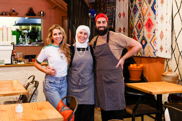 Left to right: Co-owner Sanah Djebli, mother Linda Djebli and chef Nadim El-Zein.