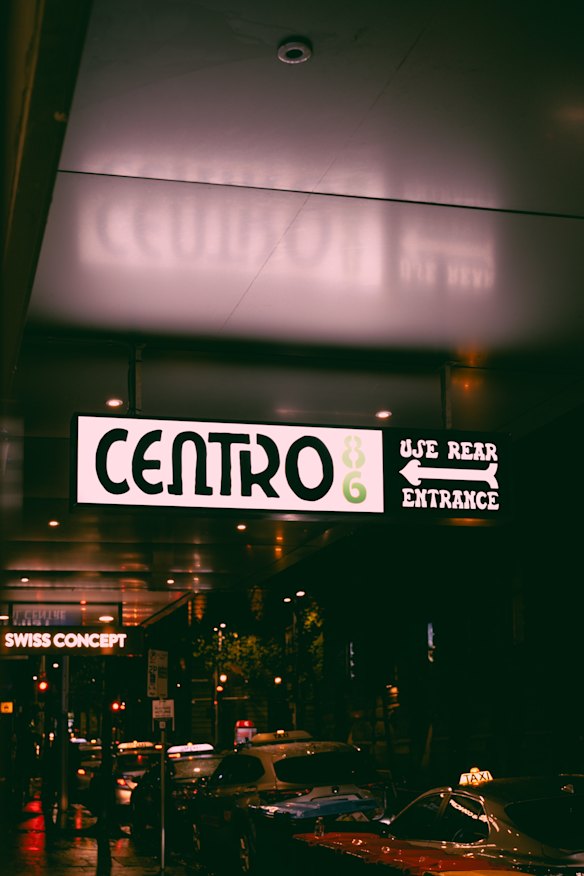 Outside the Sydney bar.