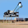 Trucks and road trains in Coober Pedy.