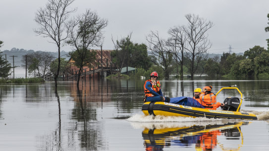 SES Volunteers deliveri urgent food and medical supplies to Wilberforce.  