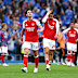 Declan Rice of Arsenal frustrated after the loss.
