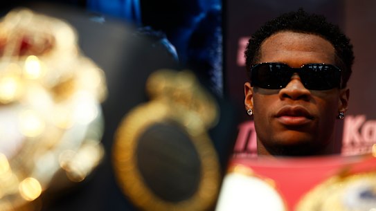 Devin Haney will look to defend his undisputed lightweight championship on Sunday.