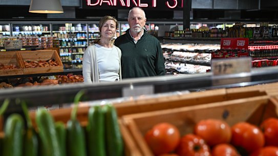 Jackie and Brendan Schroeder, owners of the Sims IGA in West Footscray.