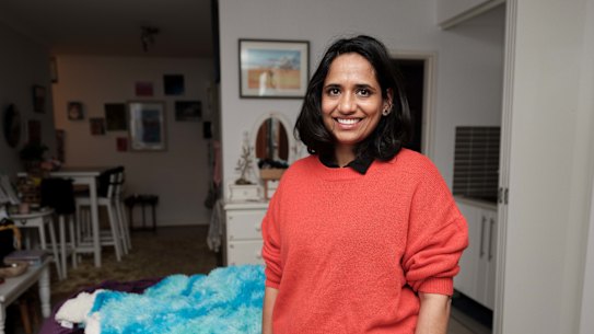 Single mother Antoinette Pavithra bought her first home using the Family Home Guarantee. She says she would have been priced out if she had not bought her apartment last year.