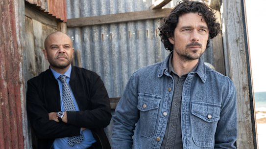 Luke Carroll (left) and Luke Arnold in Scrublands’ second season.
