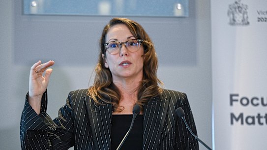 Jaclyn Symes delivers her first budget.