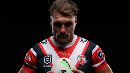 Angus Crichton poses for a portrait in the offseason.