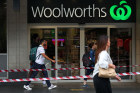 a Woolworths supermarket in the central business district (CBD) on March 26, 2025 in Sydney