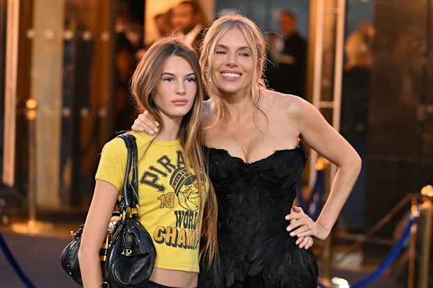 LONDON, ENGLAND - SEPTEMBER 16: Marlowe Sturridge and Sienna Miller attend the “War” World premiere at Odeon Luxe Leicester Square on September 16, 2026 in London, England. (Photo by Nicky J Sims/Getty Images for Skys World Premiere of WAR)