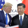 Then-US president Donald Trump with Chinese President Xi Jinping in 2019. 