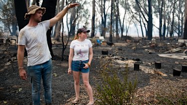 David Virdun and Bonnie Walsh on her parents property in Wingello.