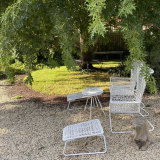 The elliptical lawn was inspired by Buda in Castlemaine.