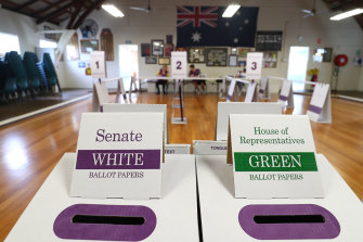 Voting at Burleigh Heads in the 2019 election.