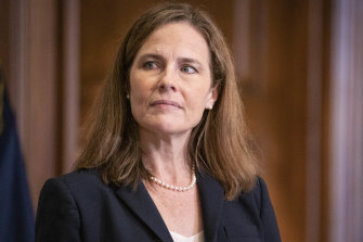 Amy Coney Barrett, US President Donald Trump's nominee for associate justice of the US Supreme Court, meets with senators in Washington last week.