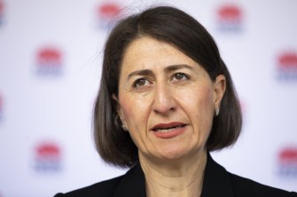Premier Gladys Berejiklian says Dan Andrews has not discussed reopening the Victorian border with her.