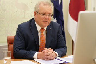 Scott Morrison committed to strengthening bilateral co-operation with Japan on 5G technology and critical minerals.