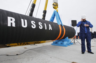 The controversial Nord Stream 2 pipeline runs under the Baltic Sea and circumvents the need to pipe about a third of Russia’s gas exports to Europe through Ukraine and pay transit fees.