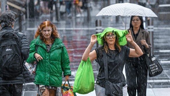 A downpour in Melbourne on January 2, 2024.