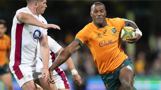 Suliasi Vunivalu in the dying stages of the third Test against England.
