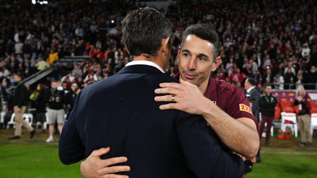Billy Slater has gone in to bat for maligned New South Wales coach Brad Fittler.