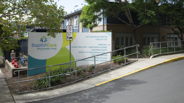 The Dorothy Henderson Lodge in Macquarie Park, where six residents died from COVID-19.