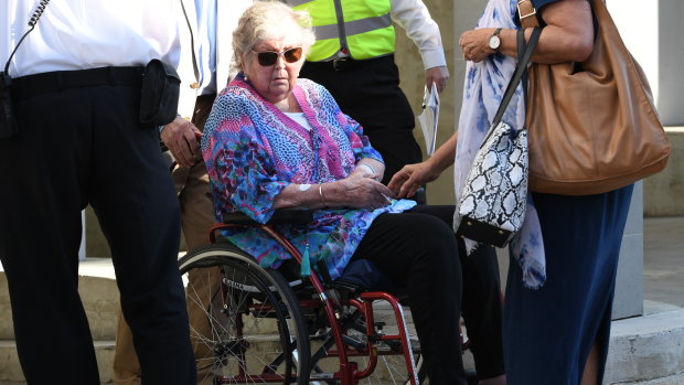 Jenny Rimmer, Jane's mother, arrives at court.