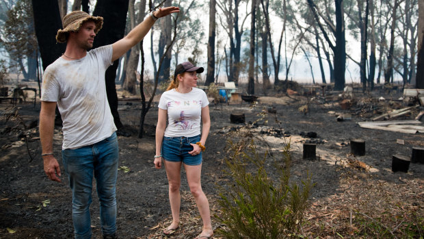 David Virdun and Bonnie Walsh on her parents property in Wingello.