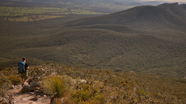 A trek in Tasmania. “If you take people into these spaces, they come out a little different,” says the Australian Walking Company’s Brett Godfrey. 
